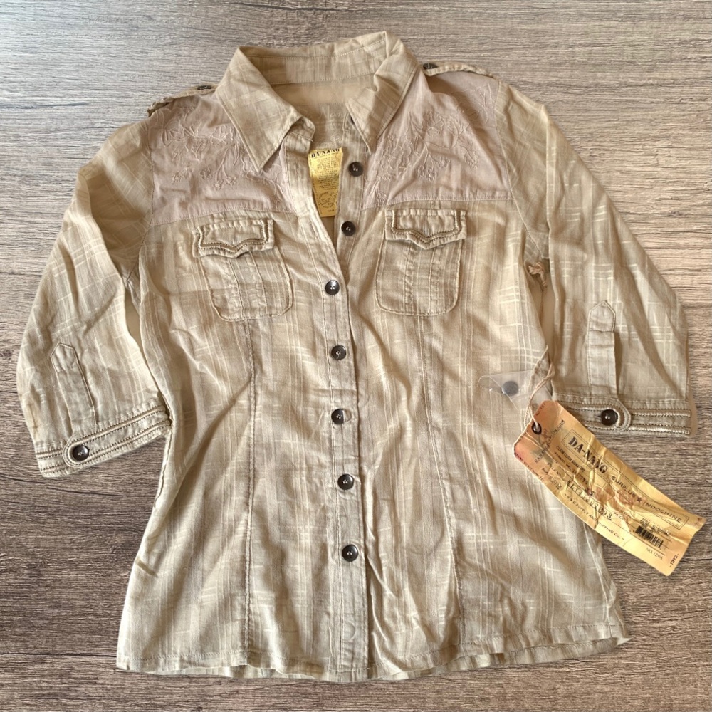 Vintage DaNang cotton top XS